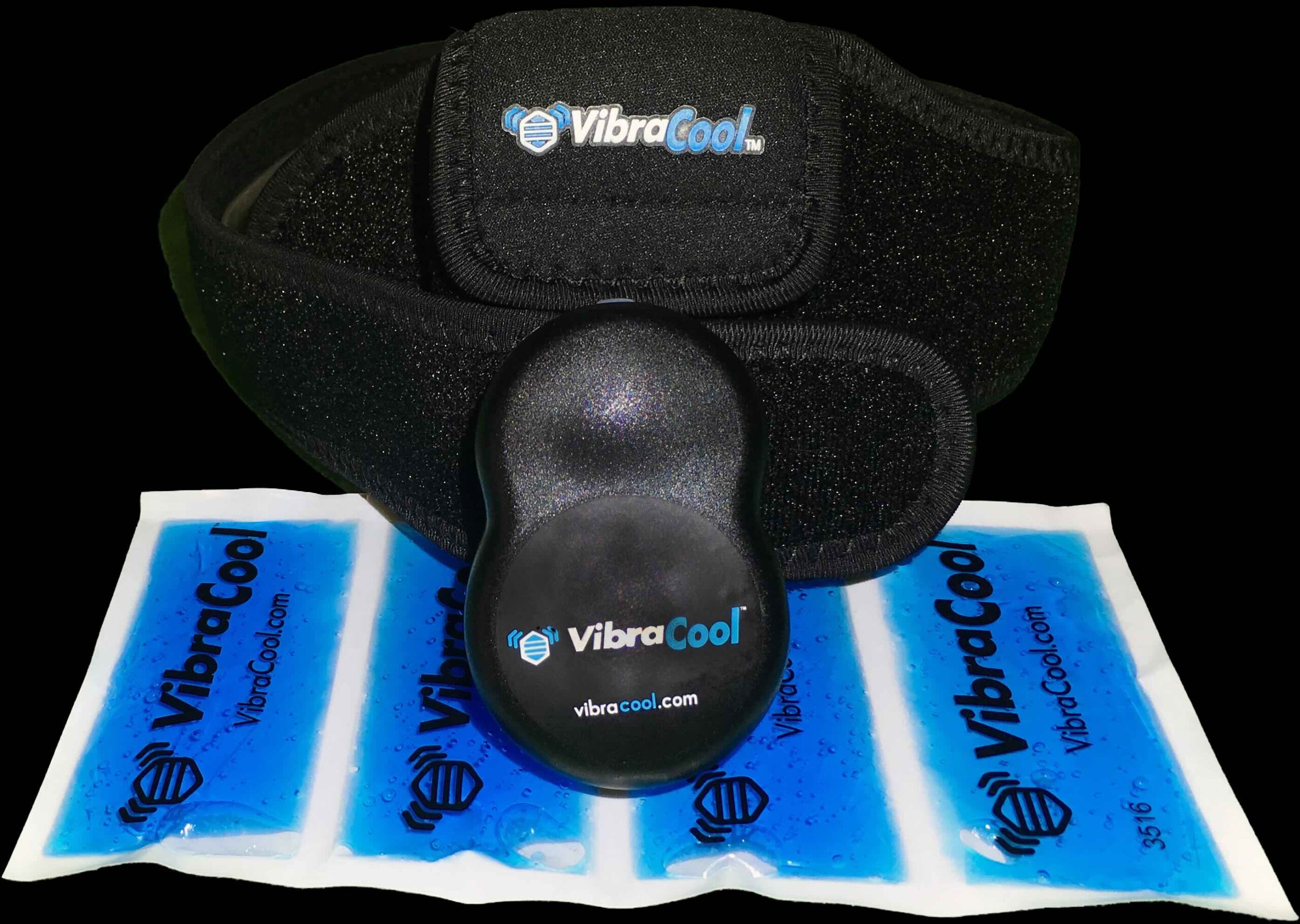 VibraCool® Koleno/Kotník/Loket s vibrační jednotkou a chladicími obklady.